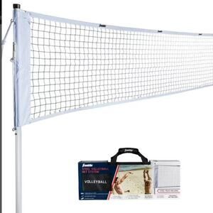 Franklin Sports Volleyball Net System Outdoor with Steel Poles 8'X30'X2'